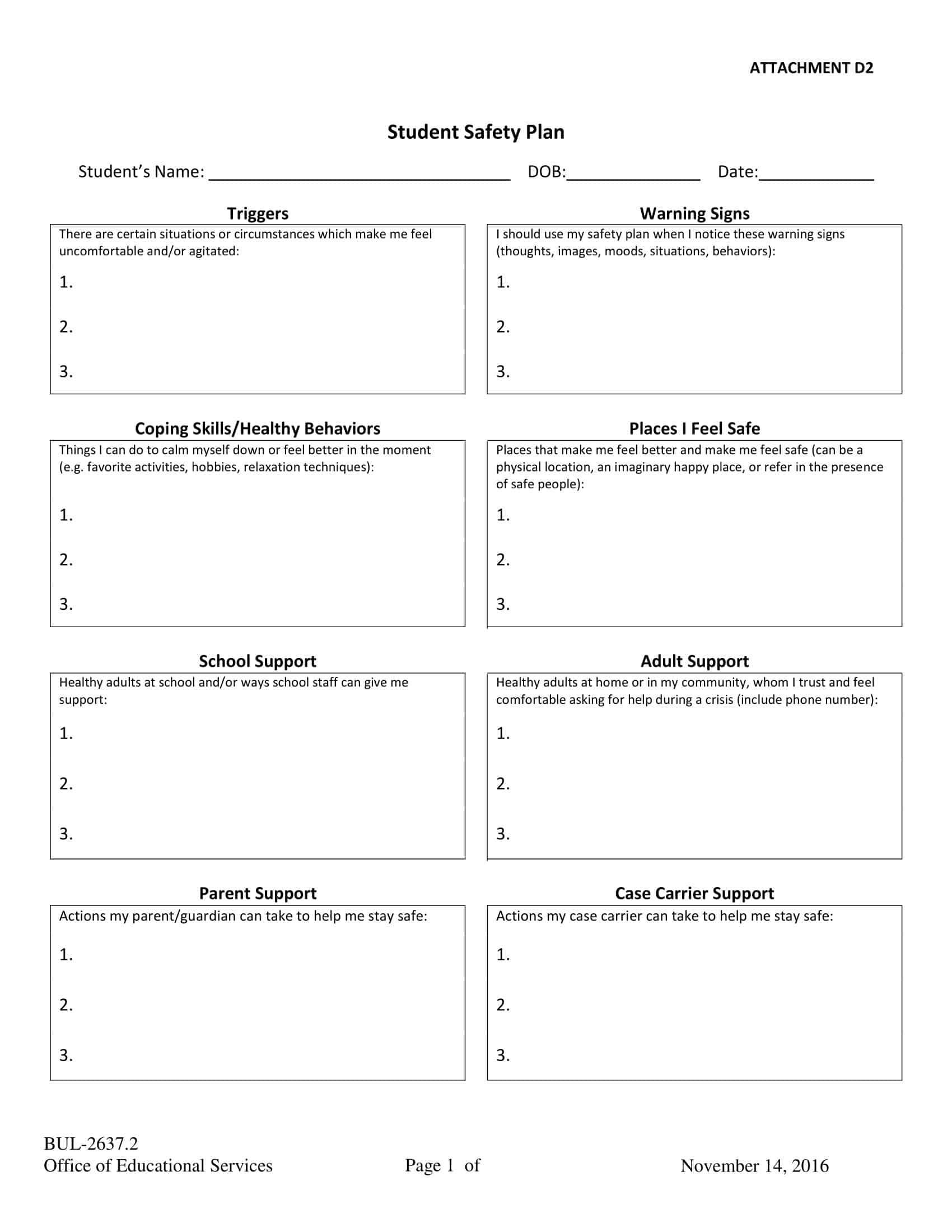 free printable student safety plan free printable student safety plan