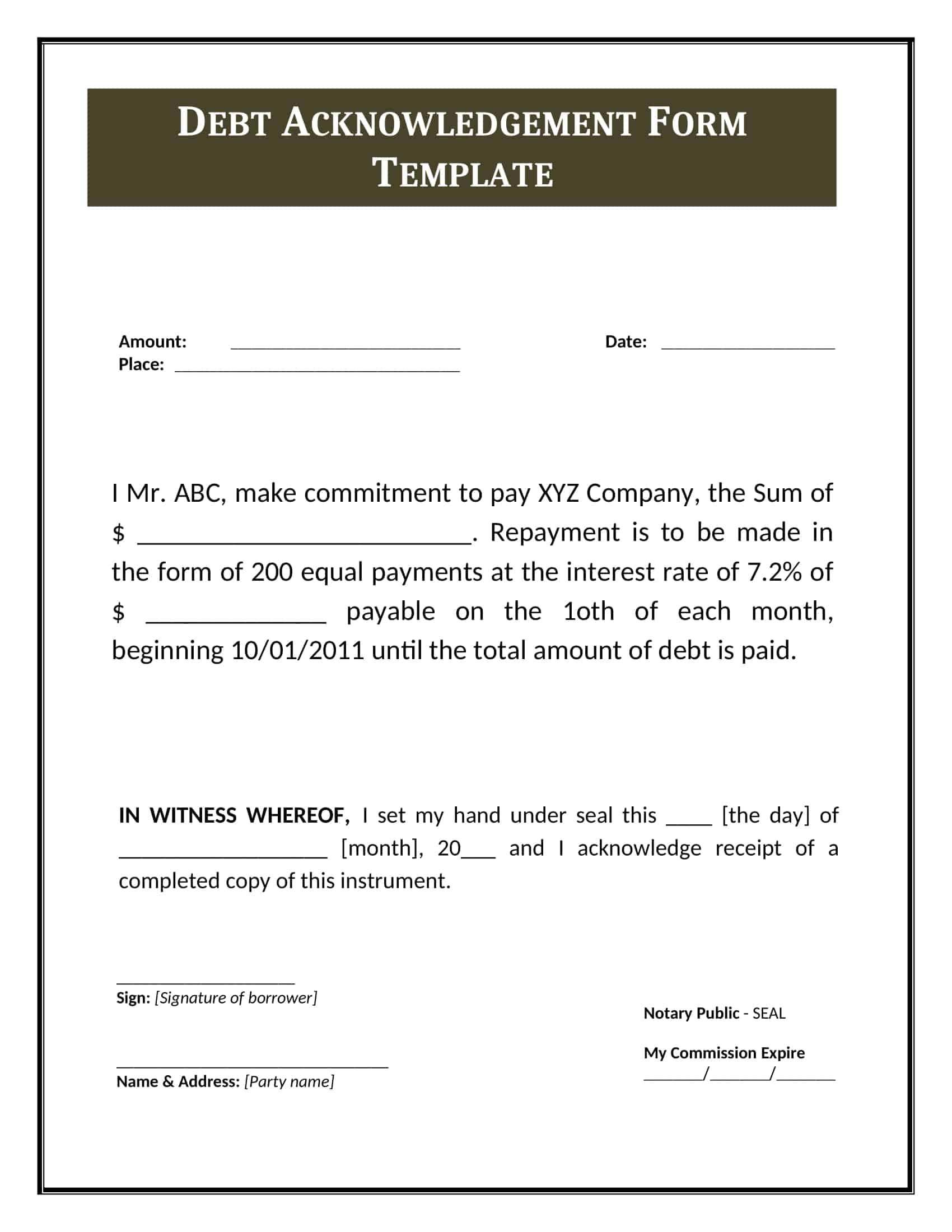 i owe you template letter i owe you template letter