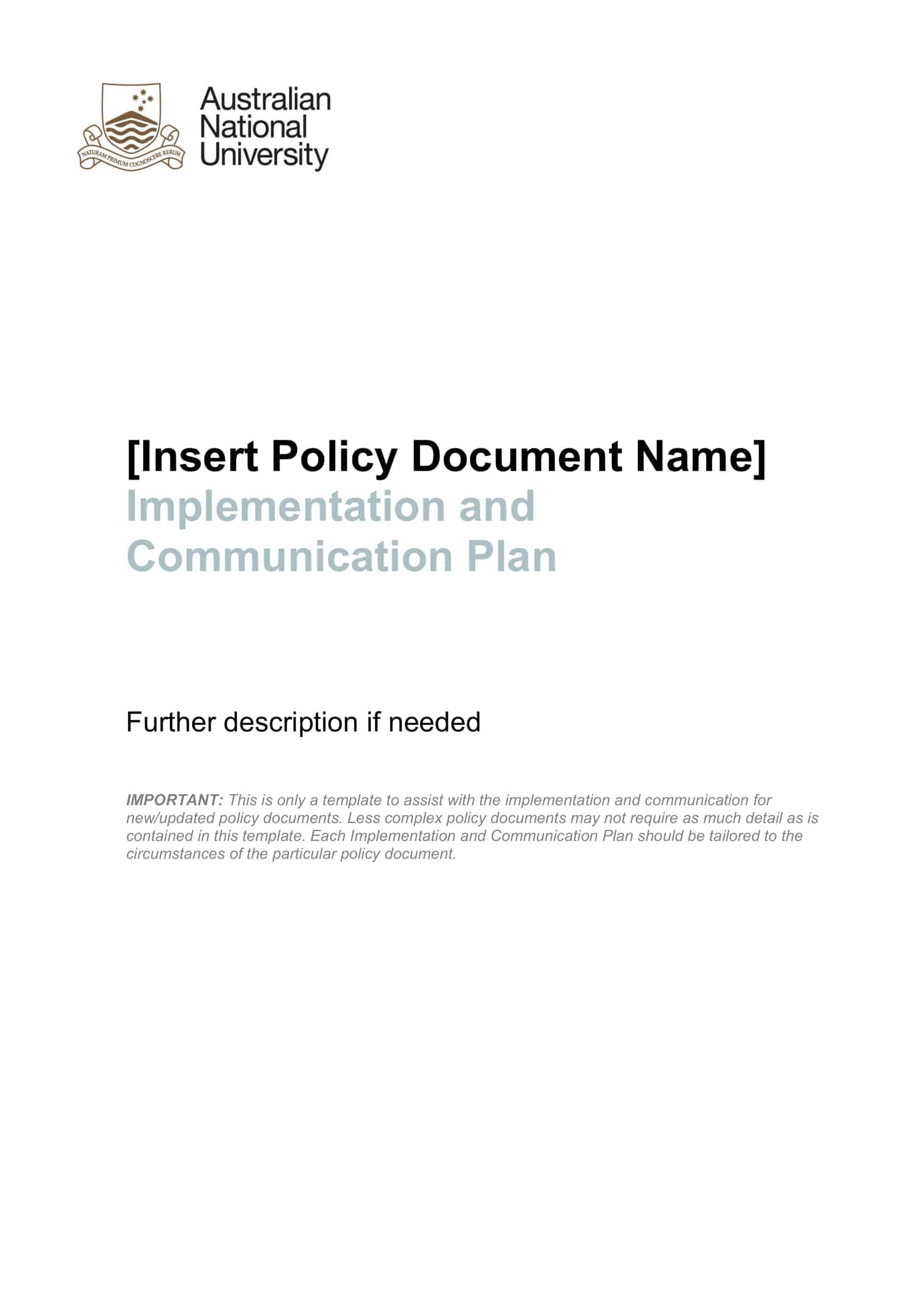 implementation of plans implementation of plans