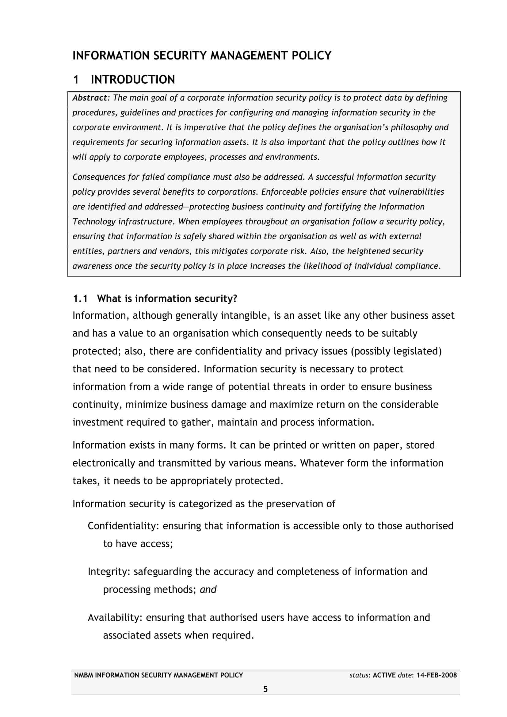 information security policy framework template information security policy framework template
