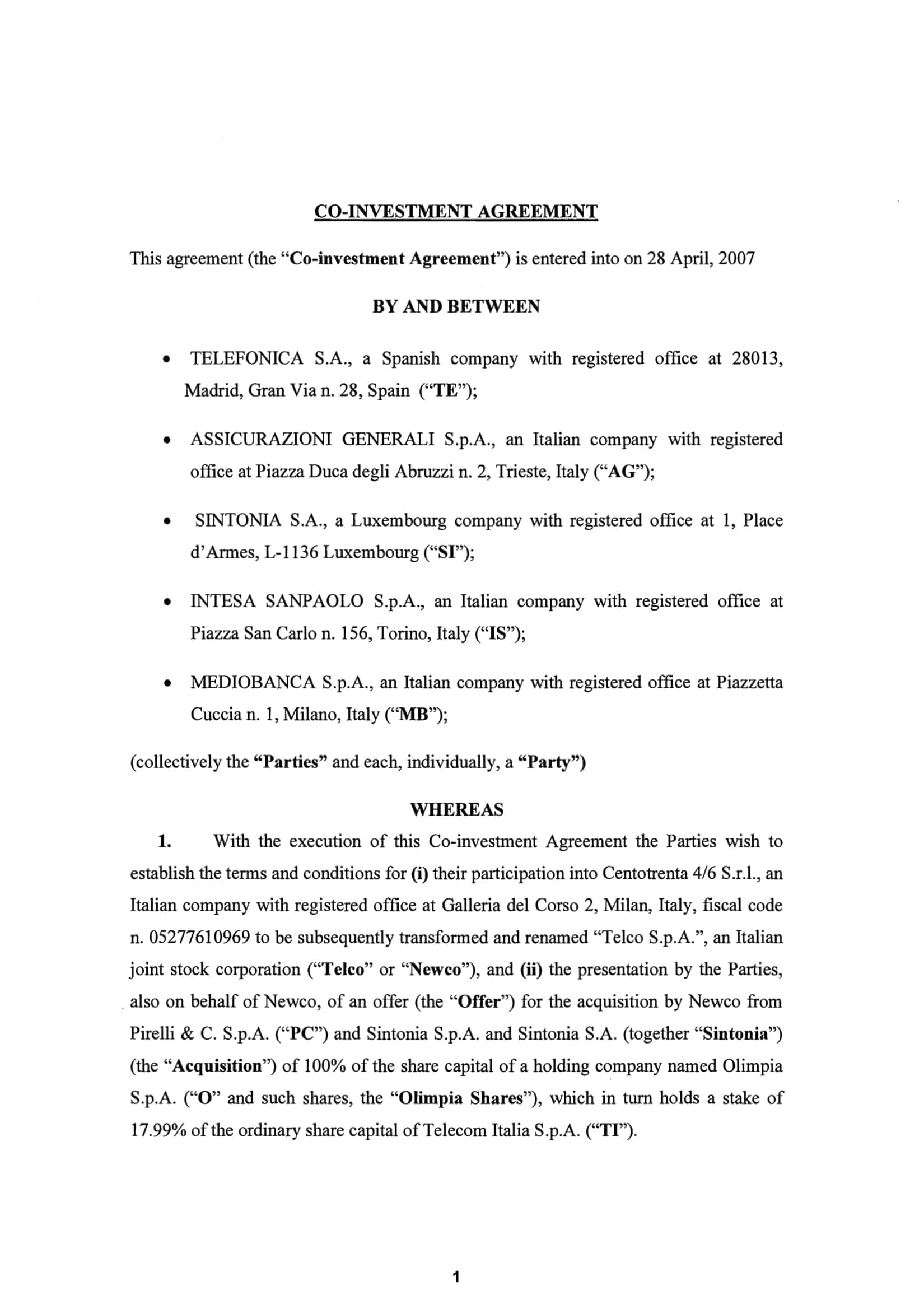 investment agreement contract pdf investment agreement contract pdf