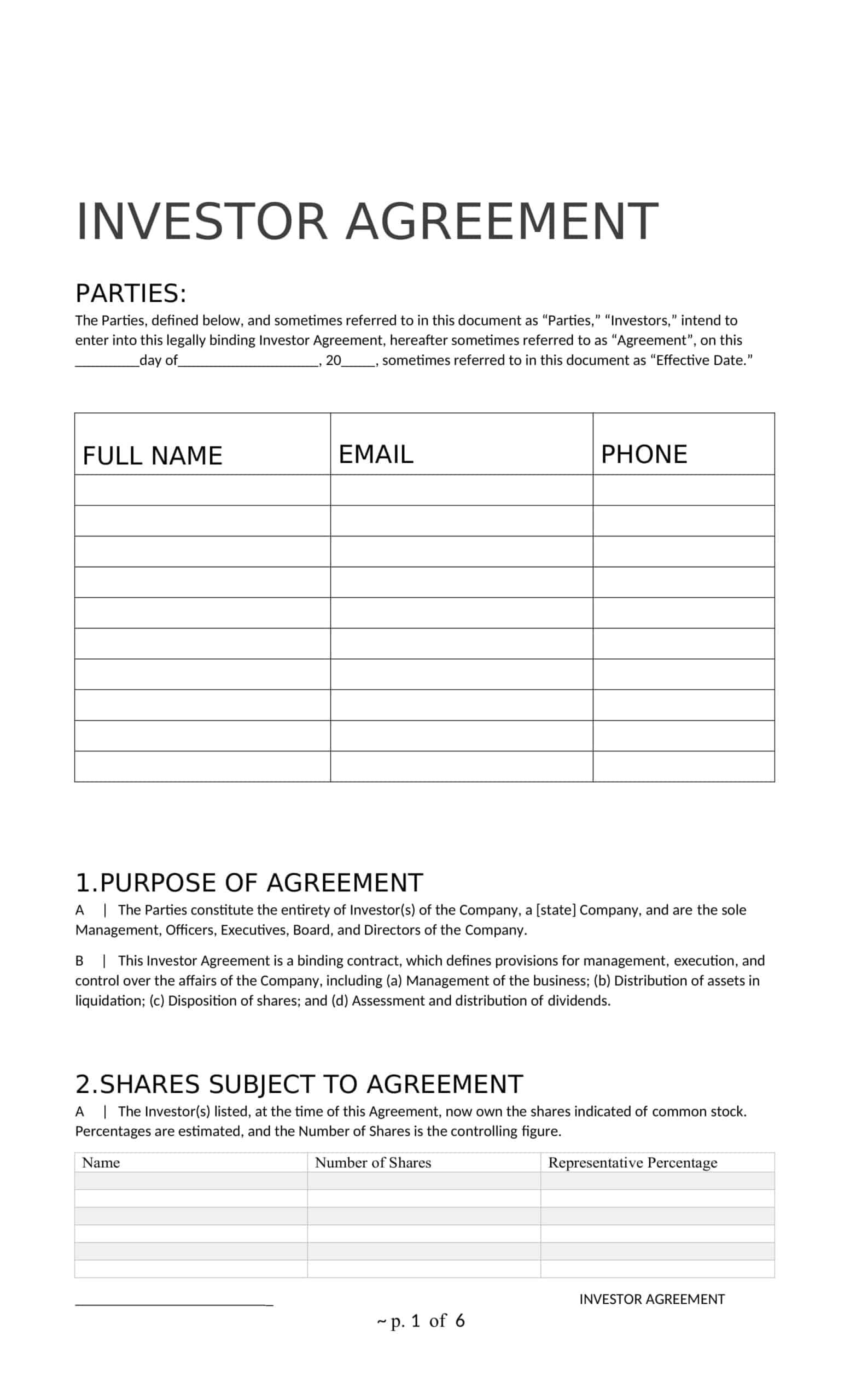 investment contract investment contract