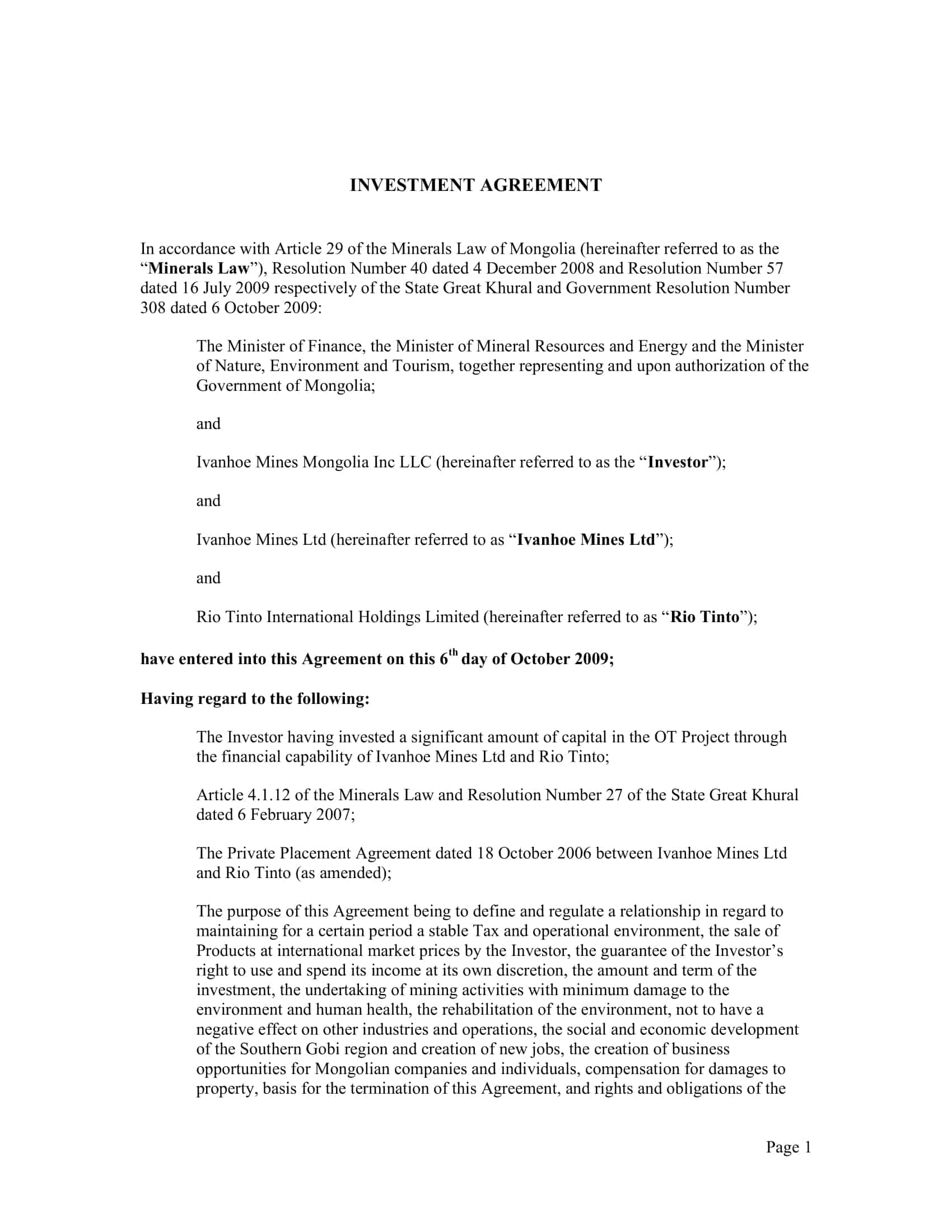 investment contract template investment contract template