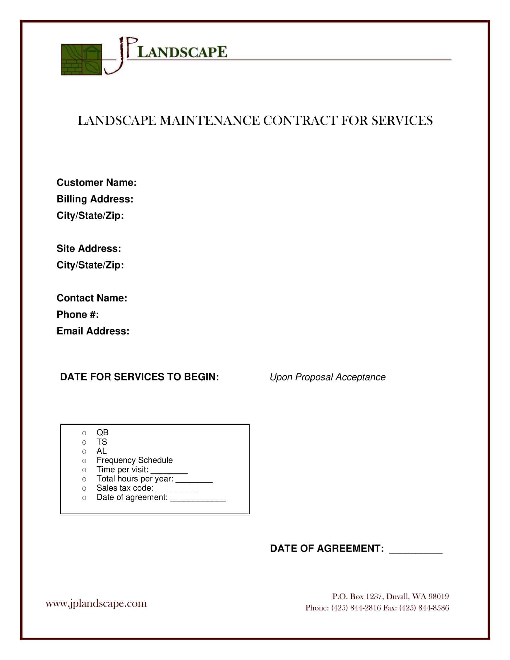 landscape contract sample landscape contract sample