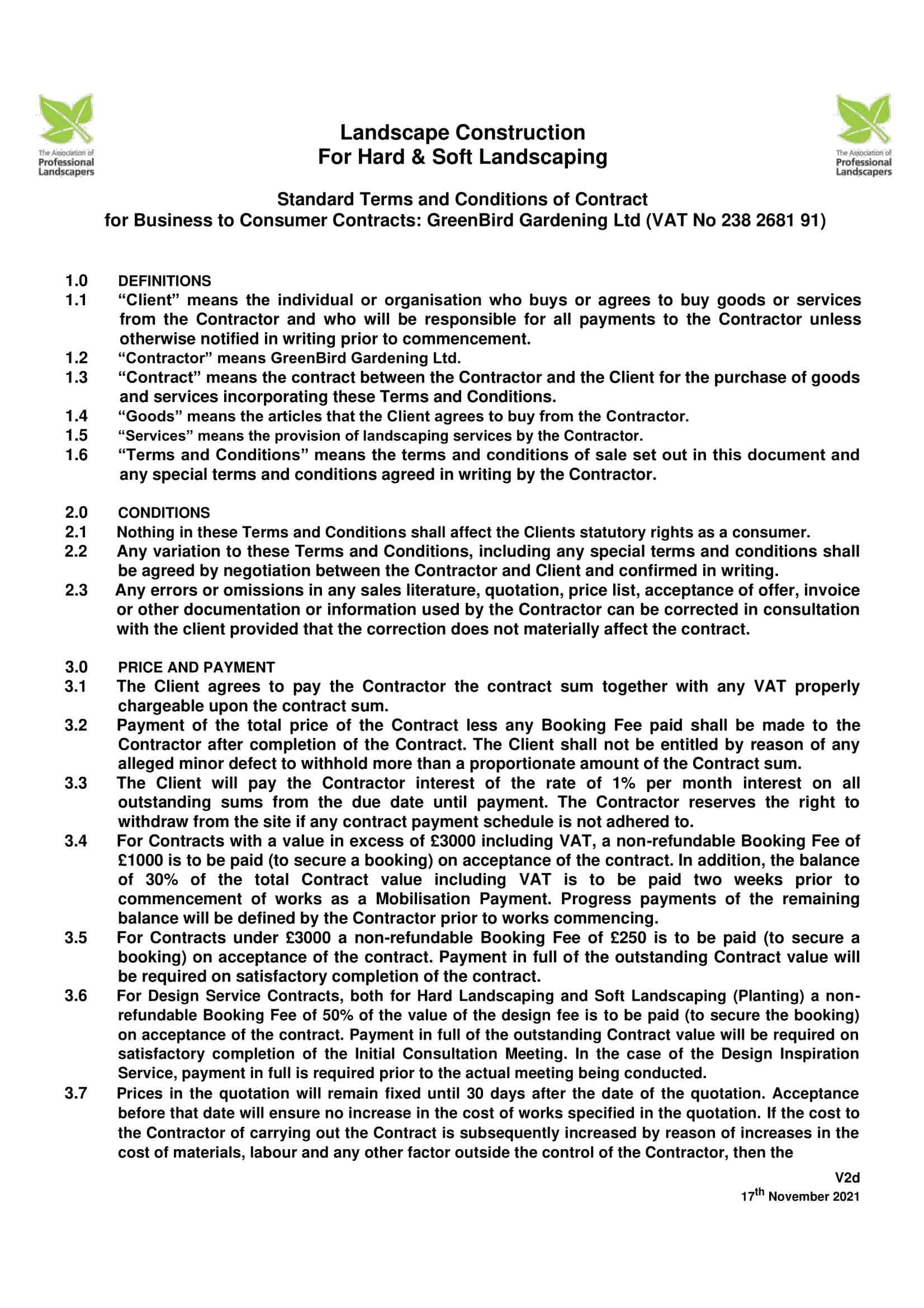 printable landscaping contract agreement pdf printable landscaping contract agreement pdf