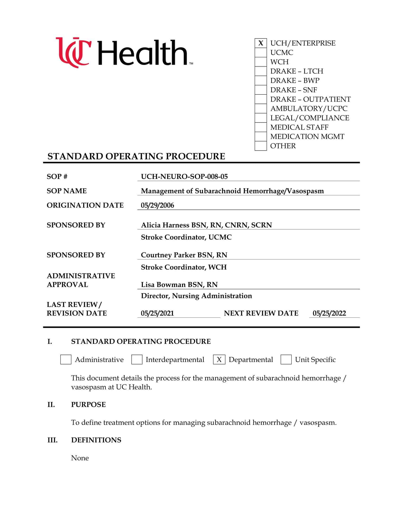 template for standard operating procedure template for standard operating procedure