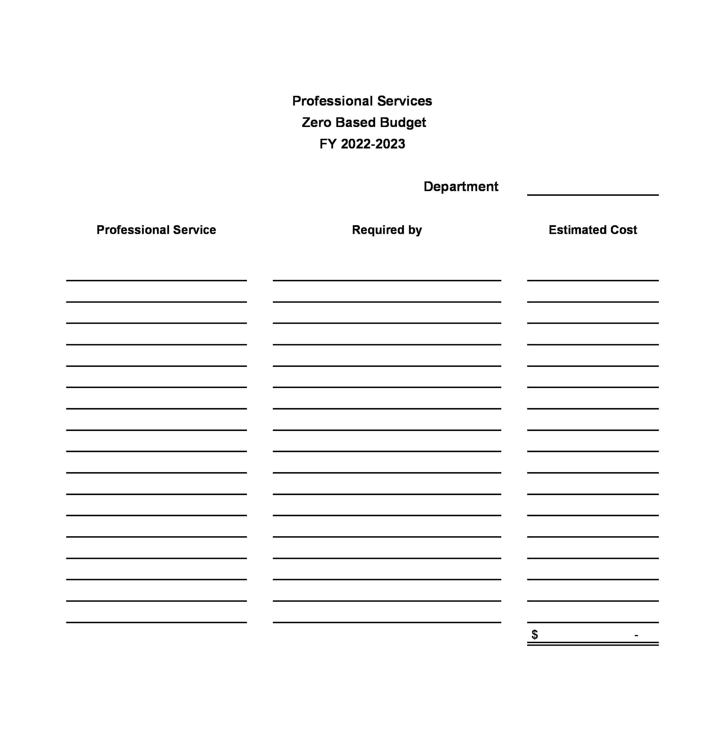 Comprehensive Zero-Based Budgeting Spreadsheet Comprehensive Zero-Based Budgeting Spreadsheet