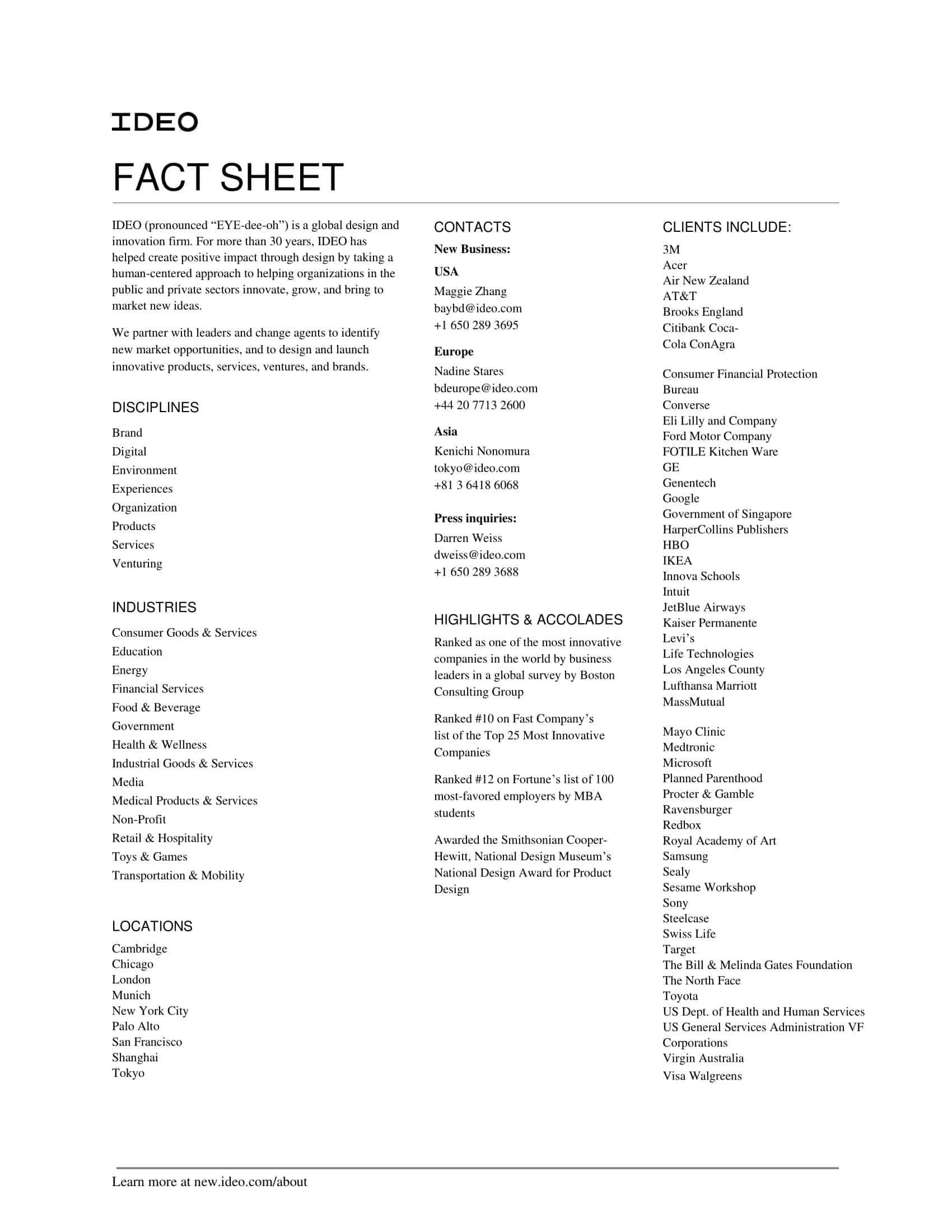 Download PDF Fact Sheet Template Download PDF Fact Sheet Template