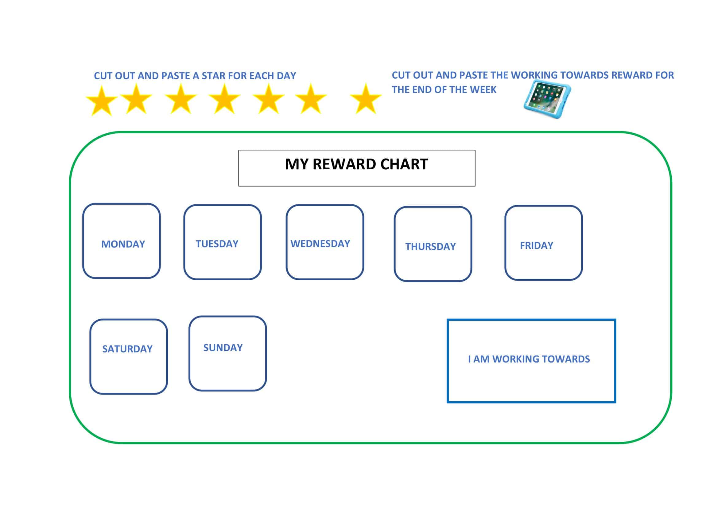 Free Reward Chart for Toddlers Free Reward Chart for Toddlers