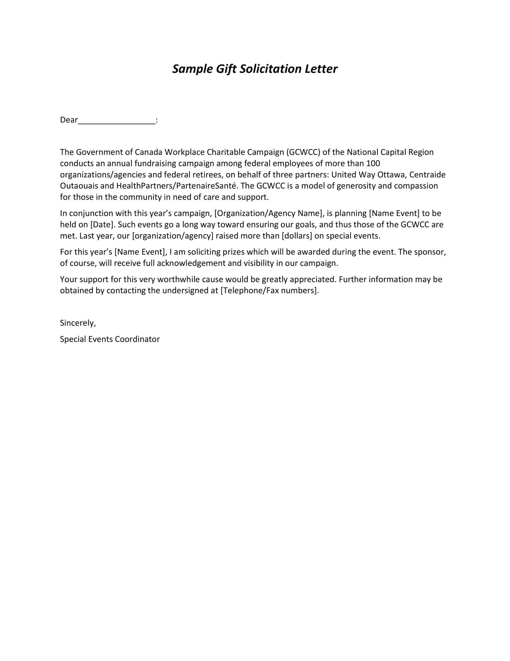 Free Editable Word Solicitation Letter Free Editable Word Solicitation Letter