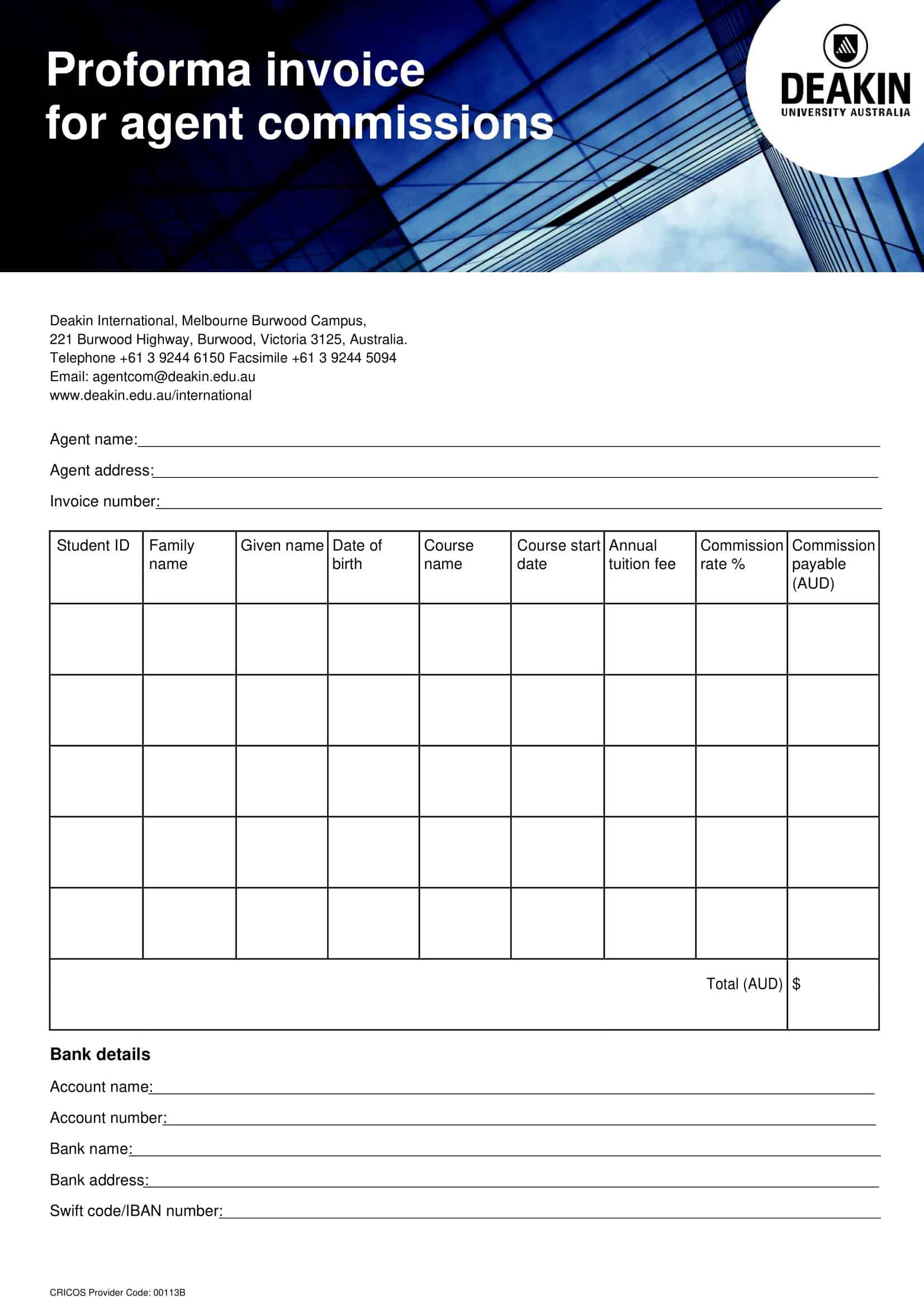 Word Blank Proforma Invoice Word Blank Proforma Invoice