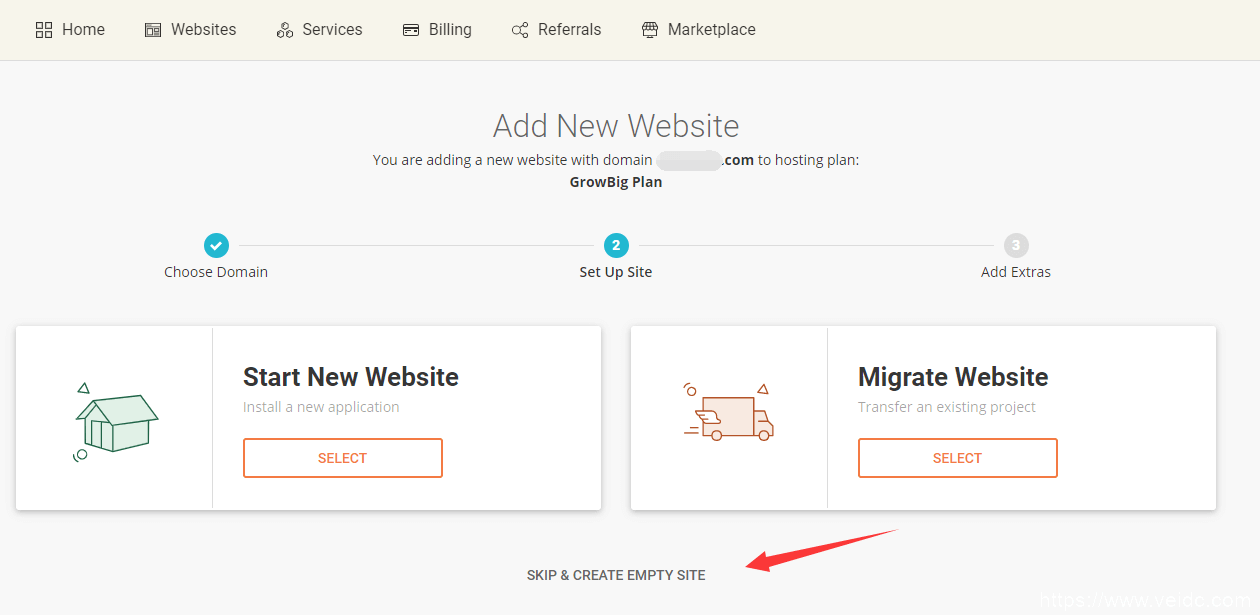 siteground创建新站点