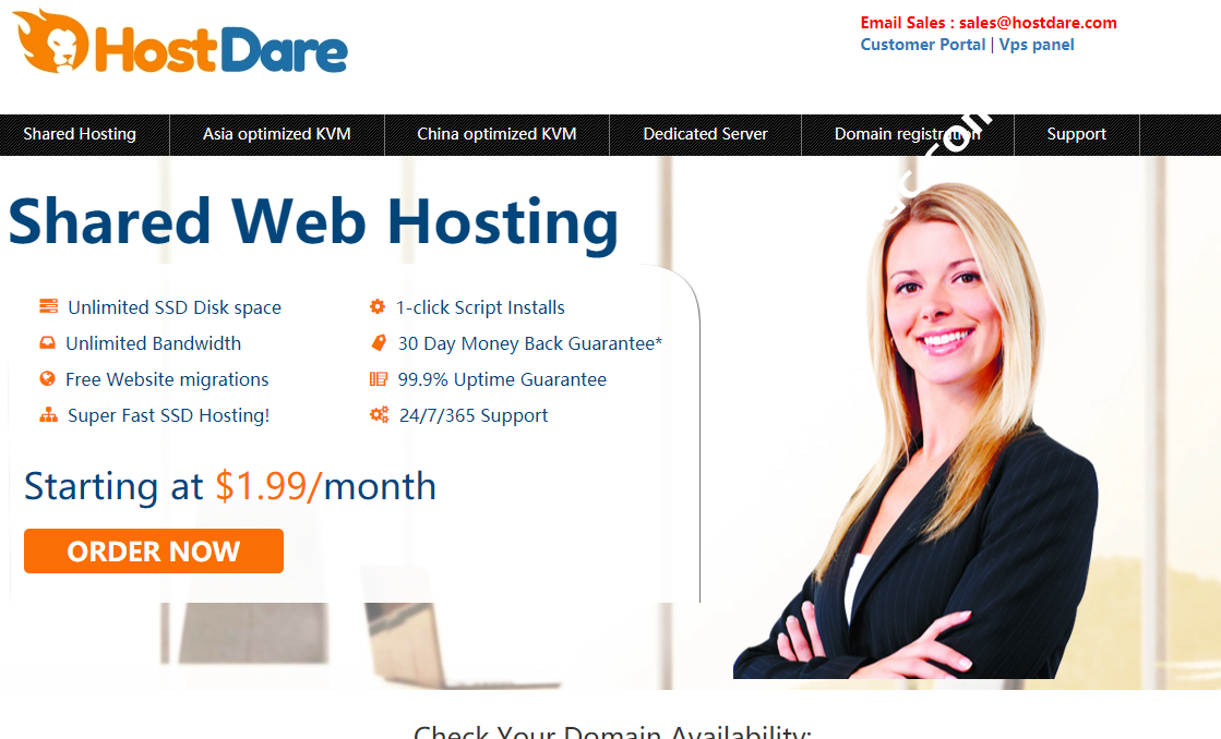 HostDare:美国CN2 GIA VPS 9折+CN2 GT系列6.5折促销,1核/756M内存/35G硬盘/600G流量,$45/年-SSHCE测评