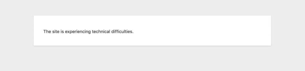 “此站点正遇到技术问题。” 前端提示 “此站点正遇到技术问题。” 前端提示