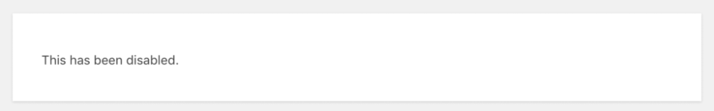 这已被禁用 这已被禁用