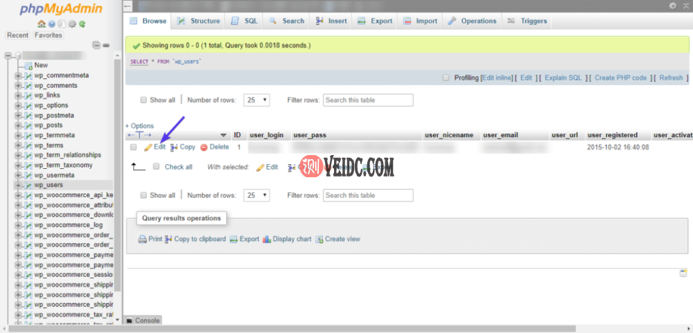 在phpMyAdmin中编辑管理员用户 在phpMyAdmin中编辑管理员用户