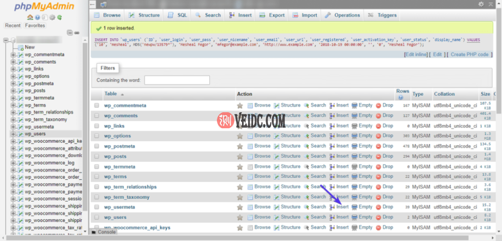 插入wp_usermeta表 插入wp_usermeta表