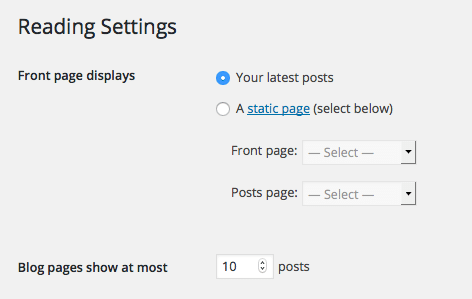 WordPress阅读设置 WordPress阅读设置