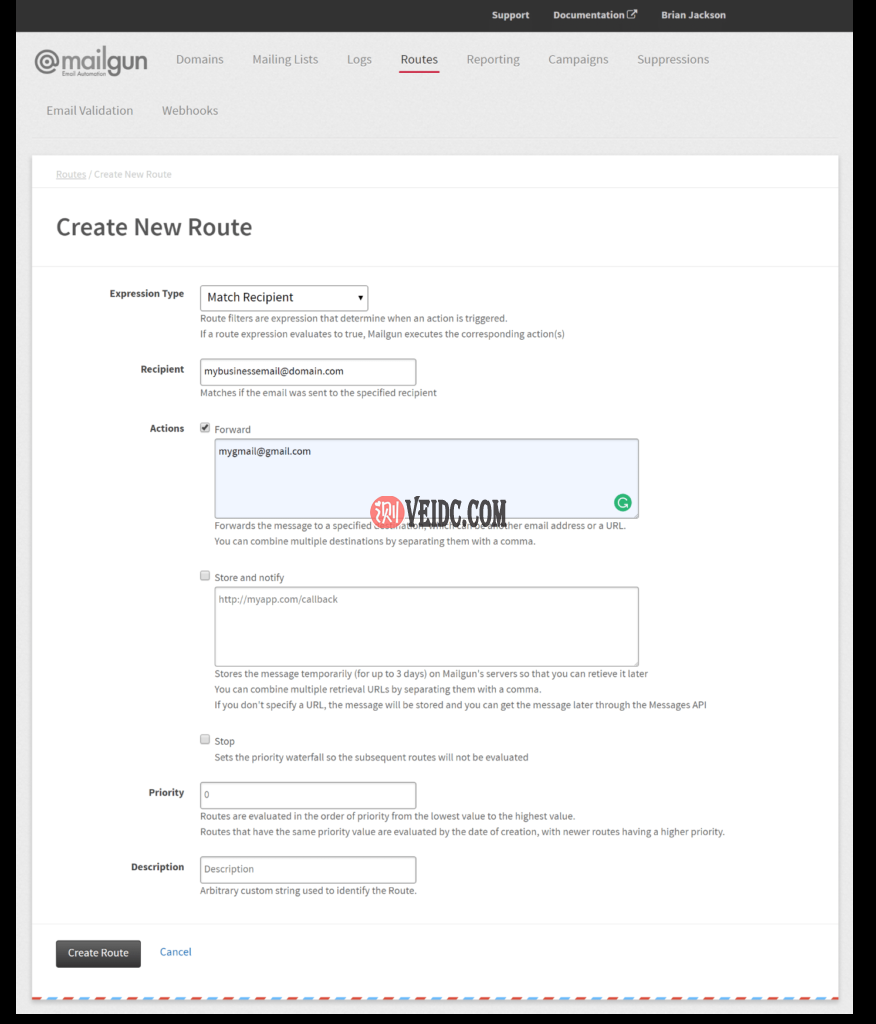 Mailgun路线 Mailgun路线