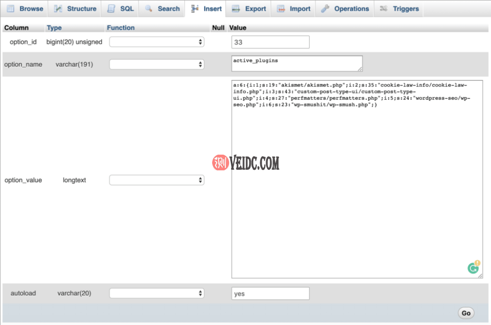 wp_options表中的活动插件 wp_options表中的活动插件