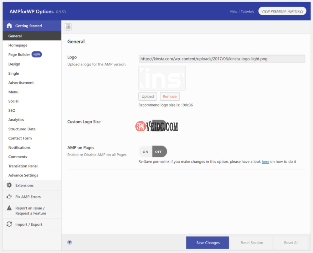 加速移动页面一般选项 加速移动页面一般选项