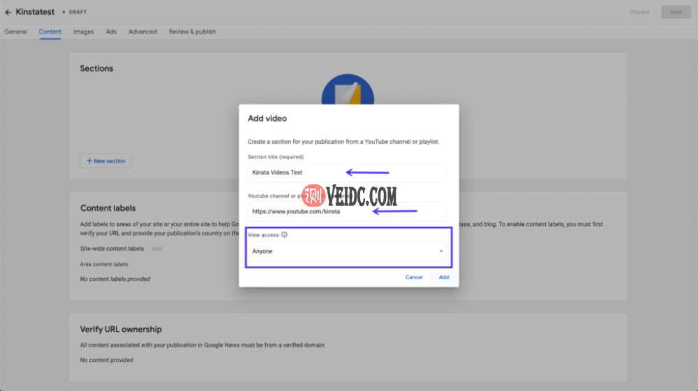 在发布商中心添加YouTube频道 在发布商中心添加YouTube频道