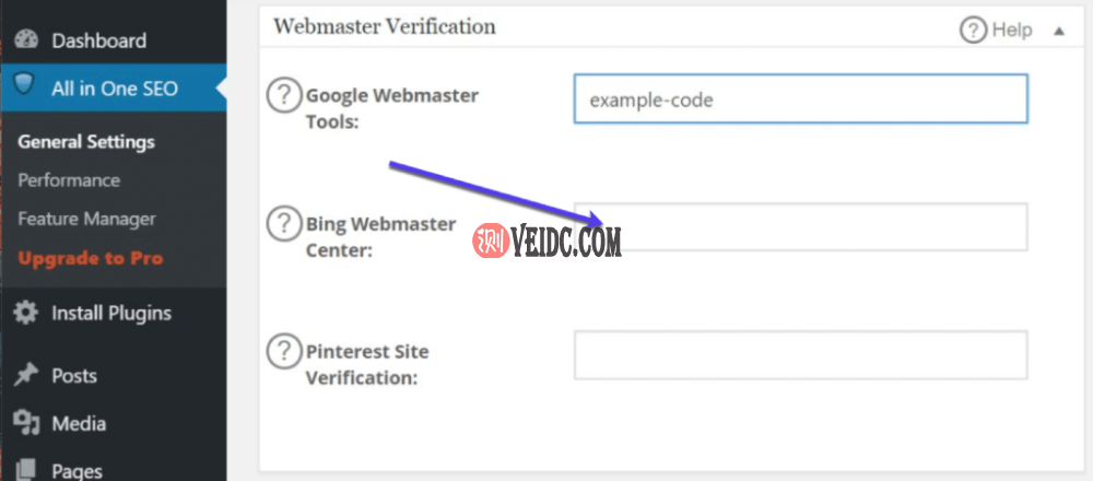 All In One SEO Pack之Bing网站管理员工具设置 All In One SEO Pack之Bing网站管理员工具设置