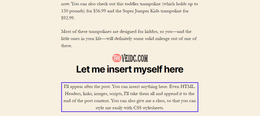 在文章内容的末尾插入一些东西 在文章内容的末尾插入一些东西