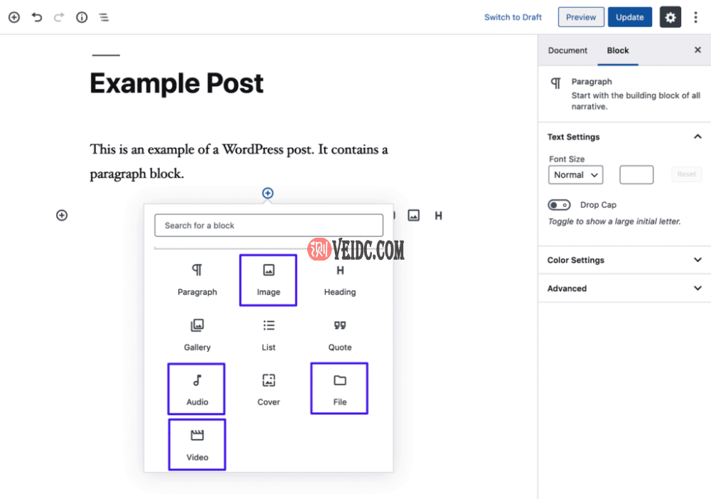WordPress媒体区块 WordPress媒体区块