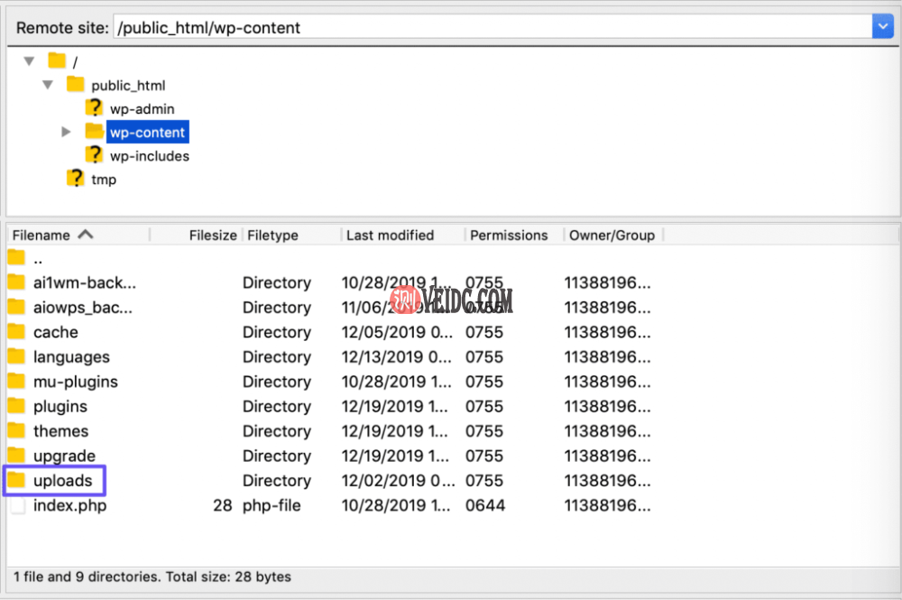 通过FileZilla将文件上传到WordPress媒体库目录 通过FileZilla将文件上传到WordPress媒体库目录