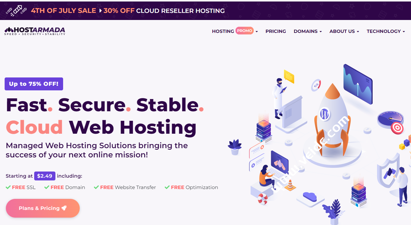 Hostarmada:独立日优惠,管理型VPS/专用CPU服务器7折,虚拟机2.5折,可选新加坡/法兰克福等9个机房-SSHCE测评