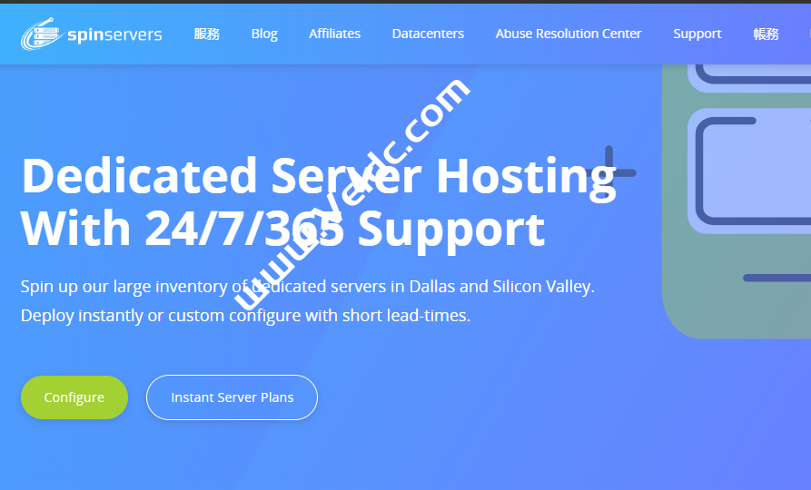 Spinservers:美国圣何塞/达拉斯VPS五折促销,2核2GB/40 GB SSD,1Gbps@4TB,月付6美元起,支持Windows系统-SSHCE测评
