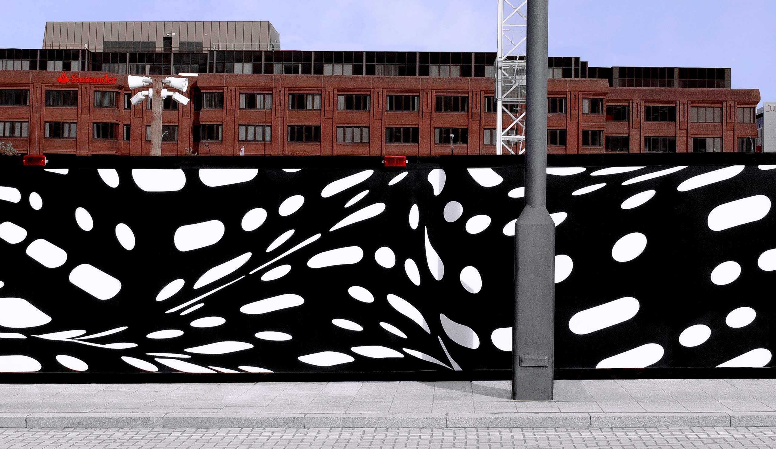 Kyle Wilkinson Studio Santander Hoarding design