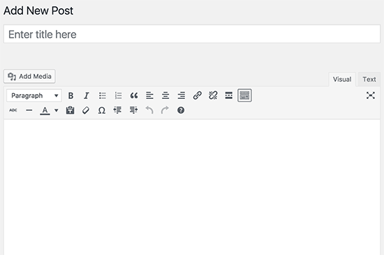 Editor visual de WordPress Editor visual de WordPress