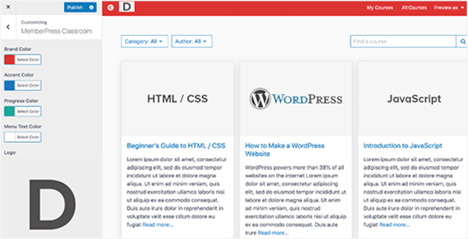Customizing course view pages Customizing course view pages