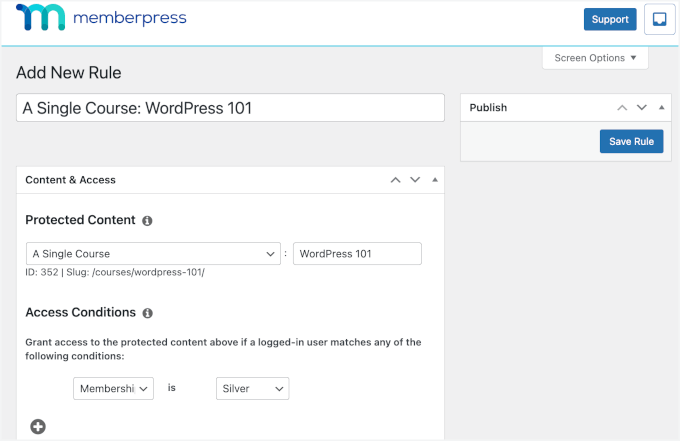 Content access rules Content access rules