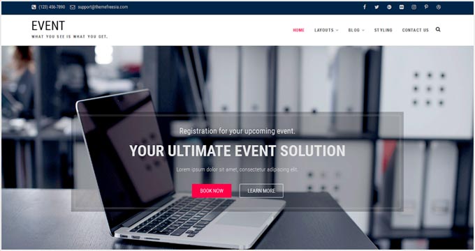 Evento Tema gratuito para eventos