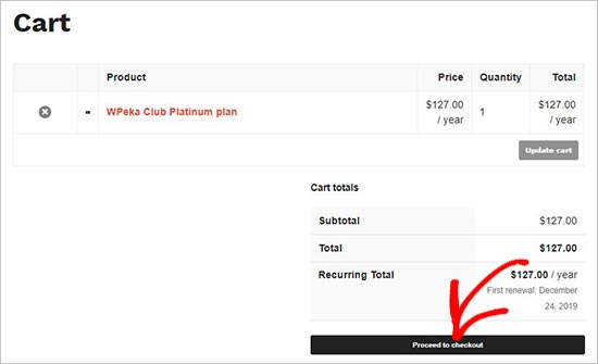 Procedi al checkout Procedi al checkout