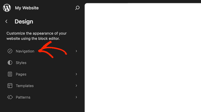 Redigera din webbplats navigeringsblock Redigera din webbplats navigeringsblock