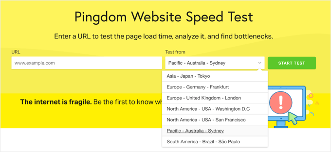 Perform Speed Tests From Different Geographic Locations Perform Speed Tests From Different Geographic Locations