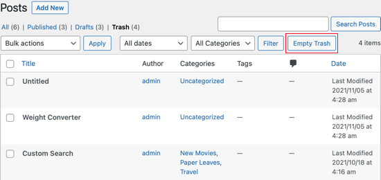 Click the ‘Empty Trash’ Button Click the ‘Empty Trash’ Button