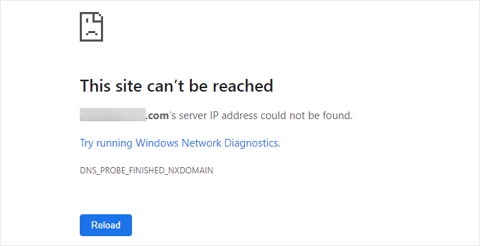 DNS_PROBE_FINISHED_NXDOMAIN error in WordPress DNS_PROBE_FINISHED_NXDOMAIN error in WordPress