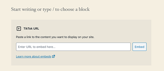 Încorporare TikTok în WordPress 5.4 Încorporare TikTok în WordPress 5.4