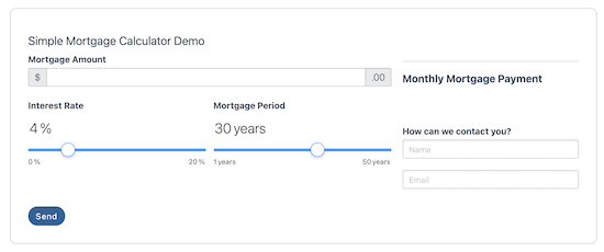 Formidable Forms calculator example Formidable Forms calculator example