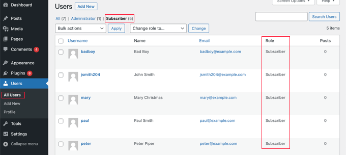 Viewing a List of Subscribers on Your Website Viewing a List of Subscribers on Your Website