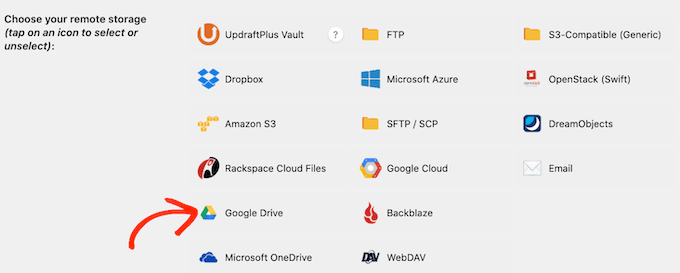 UpdraftPlus' desteklenen bulut depolama platformları UpdraftPlus' desteklenen bulut depolama platformları