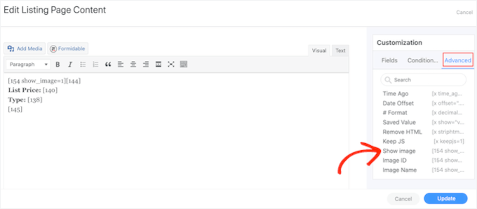 Adăugarea de imagini la o listare din director Adăugarea de imagini la o listare din director