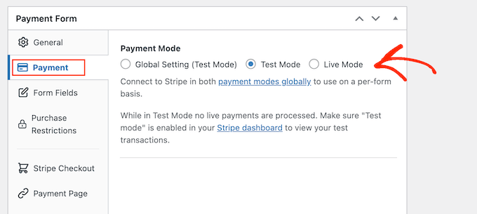 Creating a subscription form in testing mode Creating a subscription form in testing mode