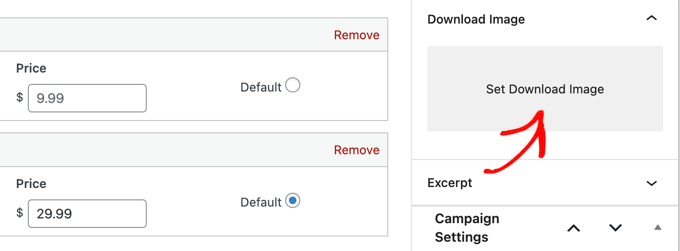 Aggiungere un'anteprima a un prodotto scaricabile Aggiungere un'anteprima a un prodotto scaricabile