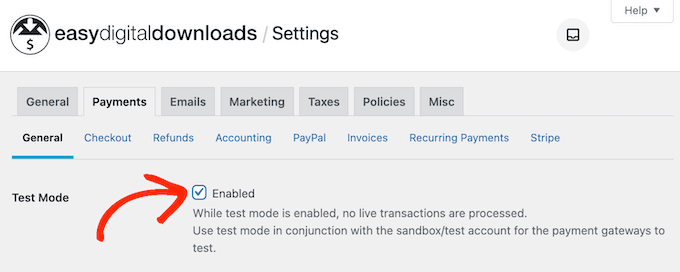 Putting an e-Commerce site into testing mode Putting an e-Commerce site into testing mode